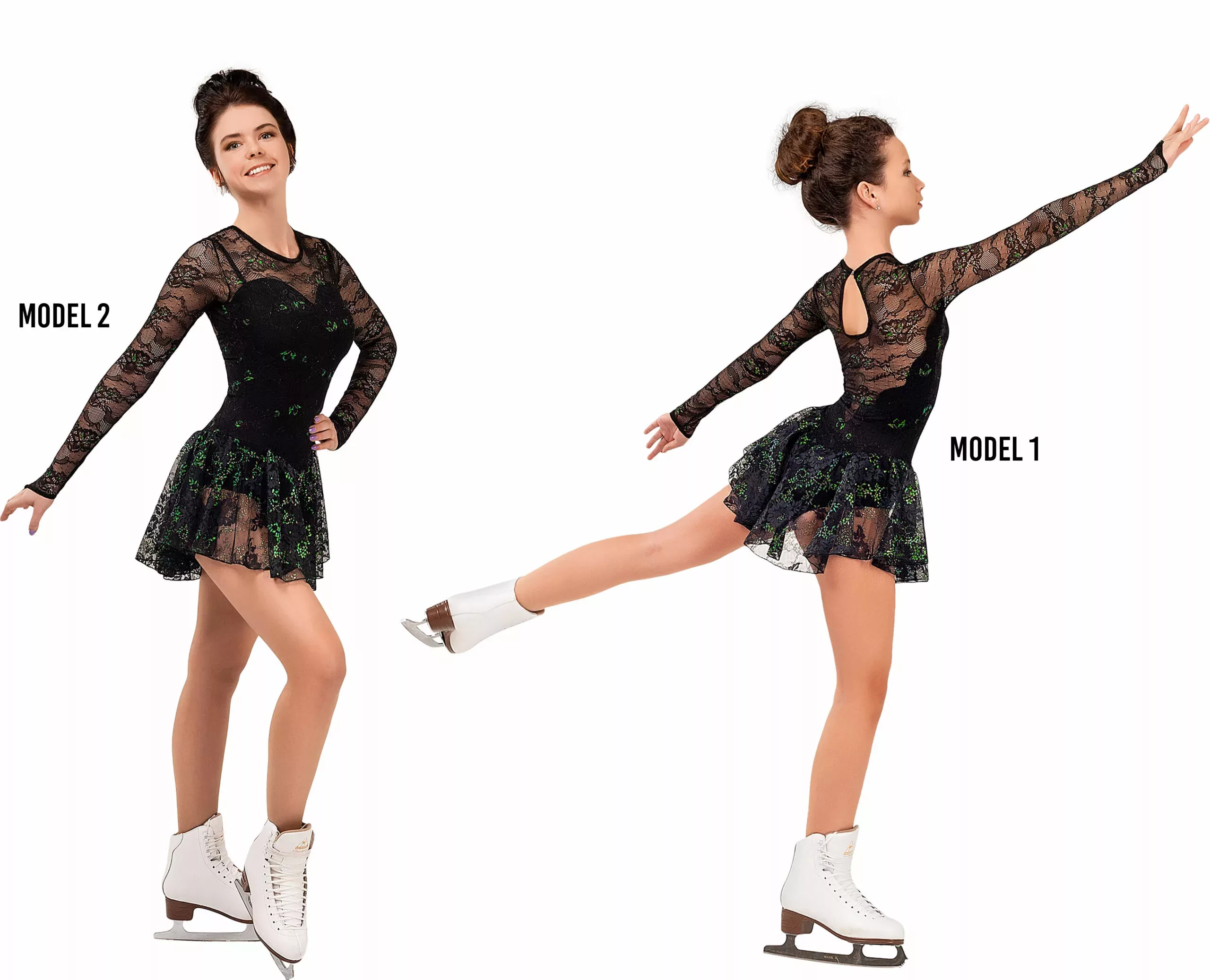 Robe de patinage artistique SGmoda Style : Style : A13 / Noir Robes