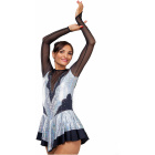 SGmoda Figure Skating Dress Style: A14 / Lurex Bordo