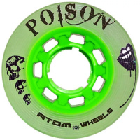 Atom Roller POISON Quad Derby Wheels 62X38 Hybrid - Green - PACK OF 4