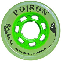 Atom Roller POISON Quad Derby Wheels 62X44 Hybrid - Green - PACK OF 4