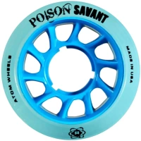 Atom Roller POISON SAVANT Quad Derby Wheels 59X38 Hybrid – Blue – PACK OF 4 Derby Quad Wheels