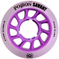 Atom Roller POISON SAVANT Quad Derby Wheels 59X38 Hybrid – Purple – PACK OF 4 Derby Quad Wheels