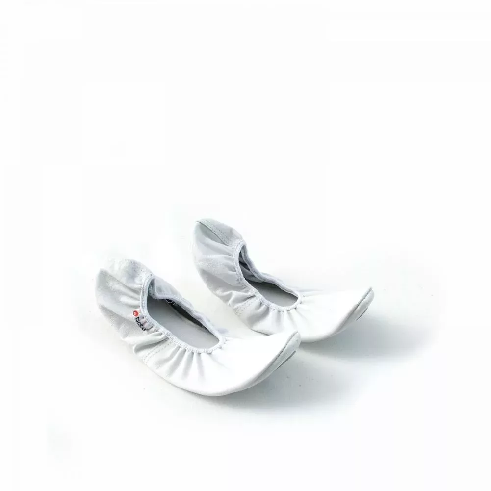 BOTAS White Dancing and Ballet Flats from Natural Leather Ballet Shoes