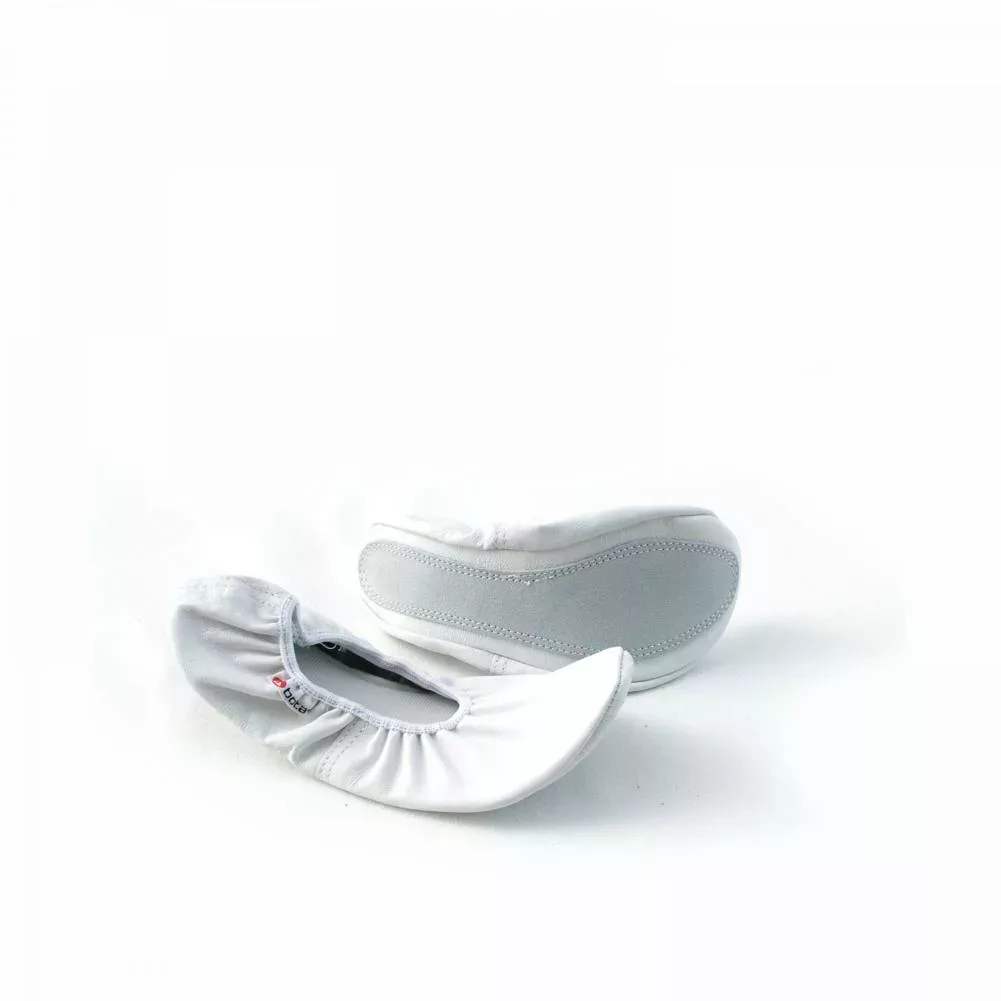 BOTAS White Dancing and Ballet Flats from Natural Leather Ballet Shoes