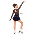 Vestido de patinaje artístico SGmoda Estilo: Estilo: A14 / Negro Azul