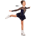 SGmoda Figure Skating Dress Style: Style: A14 / Black Blue