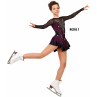 SGmoda Figure Skating Dress Style: Style: A14 / Black Bordo