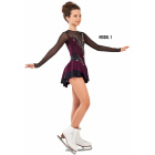SGmoda Figure Skating Dress Style: Style: A14 / Black Bordo