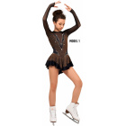 SGmoda Figure Skating Dress Style: Style: A14 / Black Gold