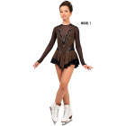 SGmoda Figure Skating Dress Style: Style: A14 / Black Gold