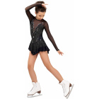 SGmoda Figure Skating Dress Style: Style: A14 / Black Silver