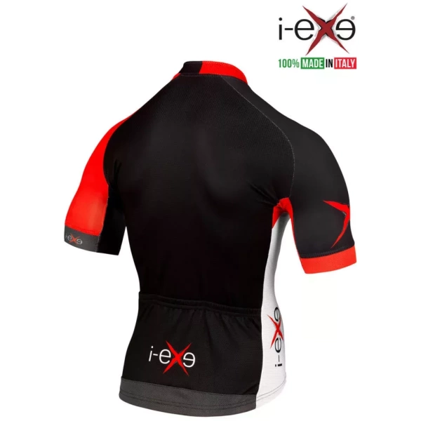 I-EXE Made in Italy – Camiseta de Ciclismo de Compresión Multizona para Hombre – Color: Negro Ropa de ciclismo