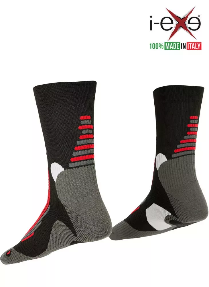 I-EXE Made in Italy – Chaussettes courtes de sport athlétique à compression pour hommes et femmes Chaussettes de contention