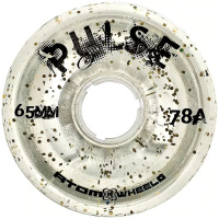 ATOM PULSE Glitter Quad Skate Outdoor Wheels 65mm x 37mm 78a – Clear