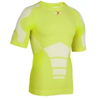 I-EXE Made in Italy – Multizone Kurzarm-Kompressionsshirt für Damen – Gelbe Kompressionshemden und T-Shirts
