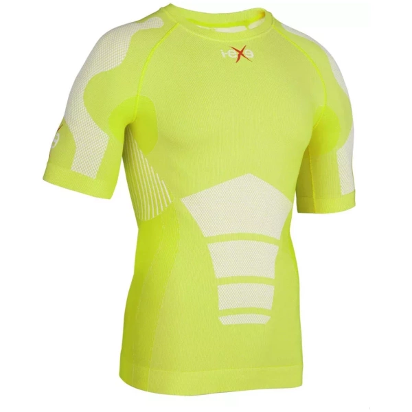 I-EXE Made in Italy – Multizone Kurzarm-Kompressionsshirt für Herren – Gelb Kompressionshemden und T-Shirts