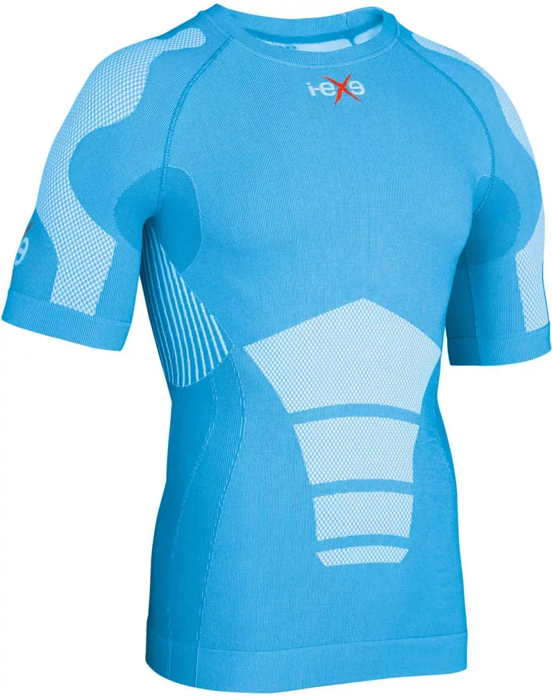 I-EXE Made in Italy - Men's Multizone Short Sleeve Compression Shirt -  Orange - SKATE GURU INC
