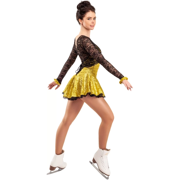 SGmoda Eiskunstlaufkleid-Stil: Stil: A15 / Gold Kleider