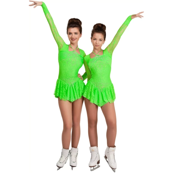 SGmoda Eiskunstlaufkleid-Stil: Stil: A16 / Grün Kleider