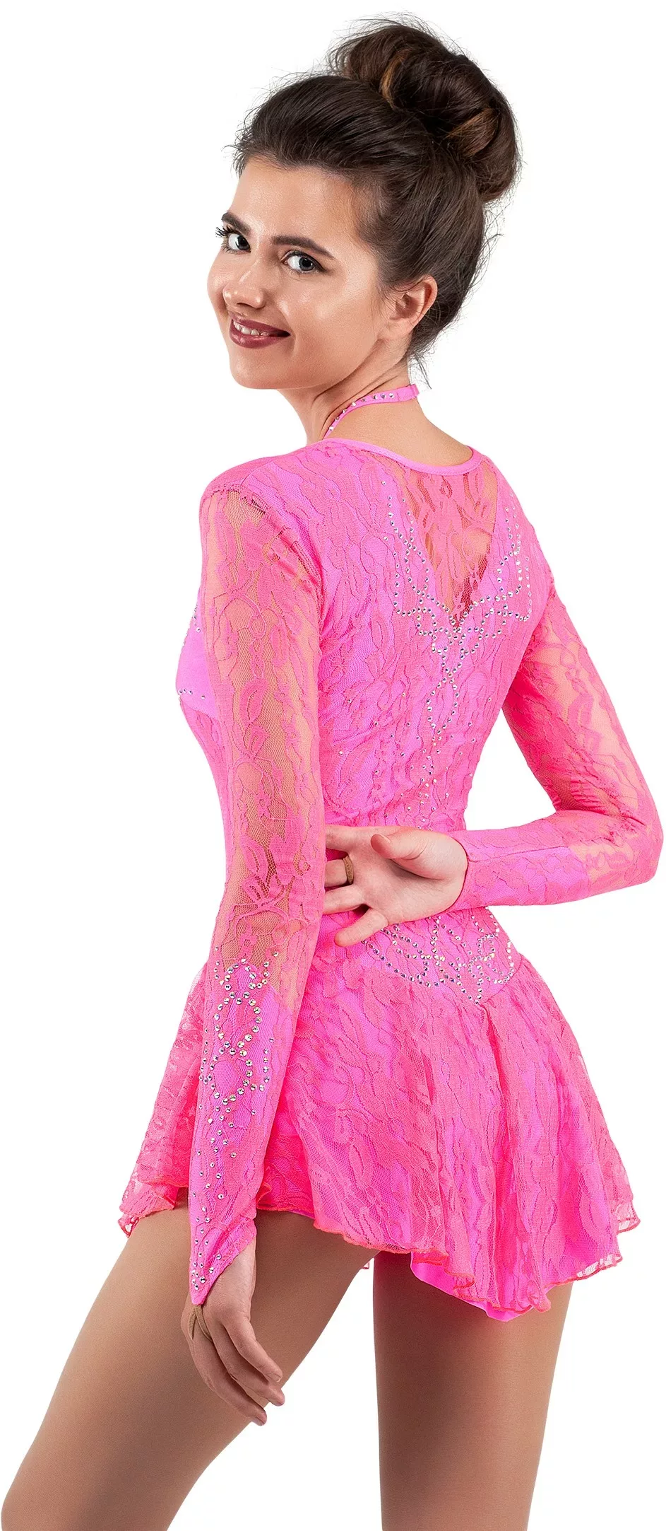 SGmoda Eiskunstlaufkleid-Stil: Stil: A16 / Pink Kleider