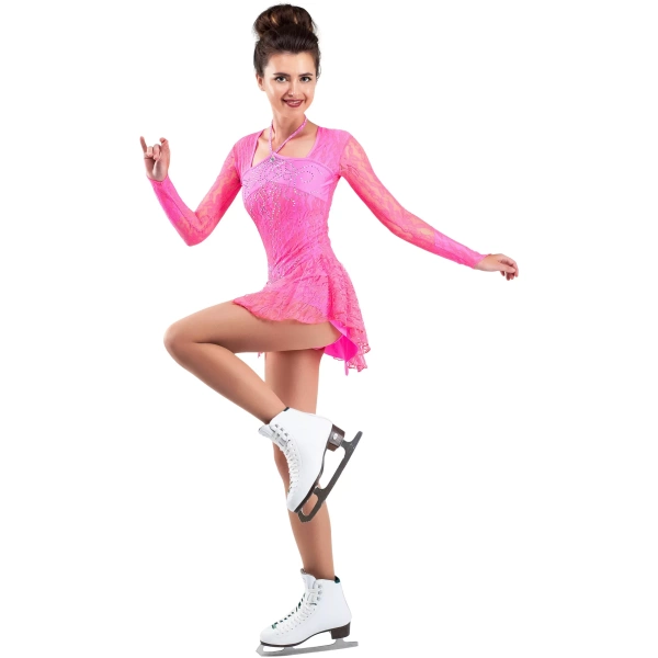 SGmoda Eiskunstlaufkleid-Stil: Stil: A16 / Pink Kleider