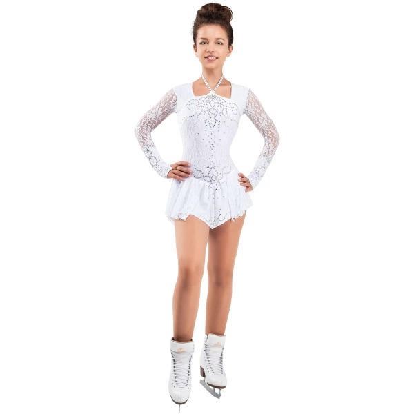 SGmoda Figure Skating Dress Style: Style: A16 / White Dresses