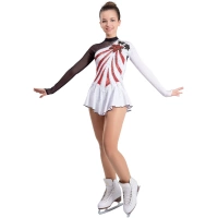 SGmoda Eiskunstlauf-Kleiderstil: A18 / Weiße rote Kleider