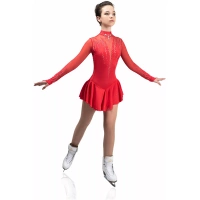 Robe de patinage artistique SGmoda Style : Style : A19 / Rouge Robes