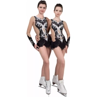 Robe de patinage artistique SGmoda Style : Style : A20 / Noir Robes