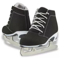 Jackson Softec DIVA DV3000 in black, with white contrast stitching, white laces and a light gray Nylex lining at the topline