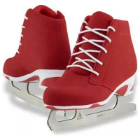 Jackson Softec DIVA DV3000 in red, showing the two-tone white figure outsole and the Ultima Mark I blade