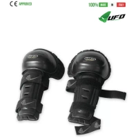 UFO PLAST Made in Italy – Black Knee-Shin guards One-Size fits all for Hockey, Snowboard, Ski Knee / Shin Protection