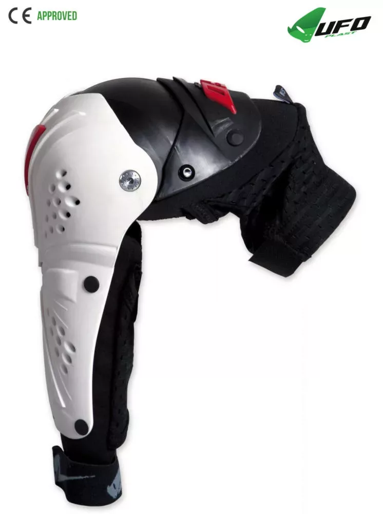 UFO PLAST Made in Italy – Professional EVO Elbow Guards, Extremely Light Elbow Protection Pads, White Elbow / Hand Protection