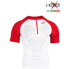 I-EXE Made in Italy - Multizone Compression Men's Shirt - Color: White with Red