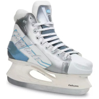 BOTAS Cristalo 171 Women's and Girls' Ice Skates with Hockey Blade – White/Silver