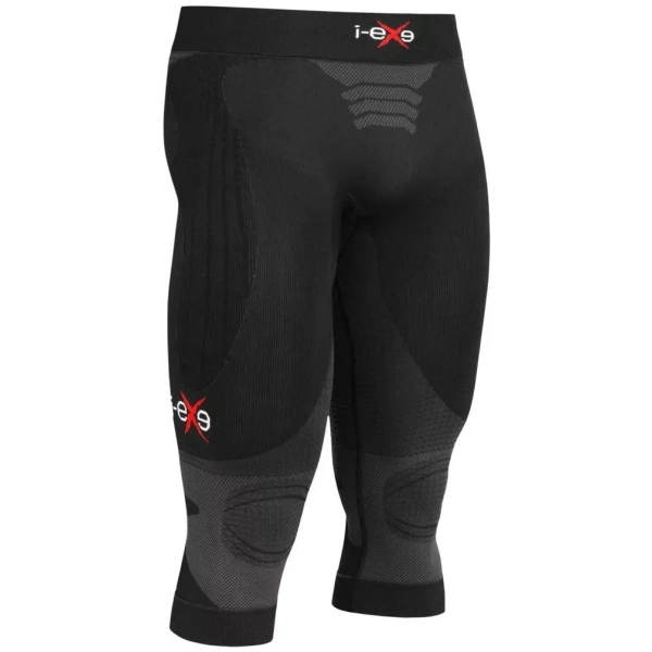 I-EXE Made in Italy – Collant Capri Multizone Compression pour Homme – Couleur : Noir Shorts et pantalons de compression