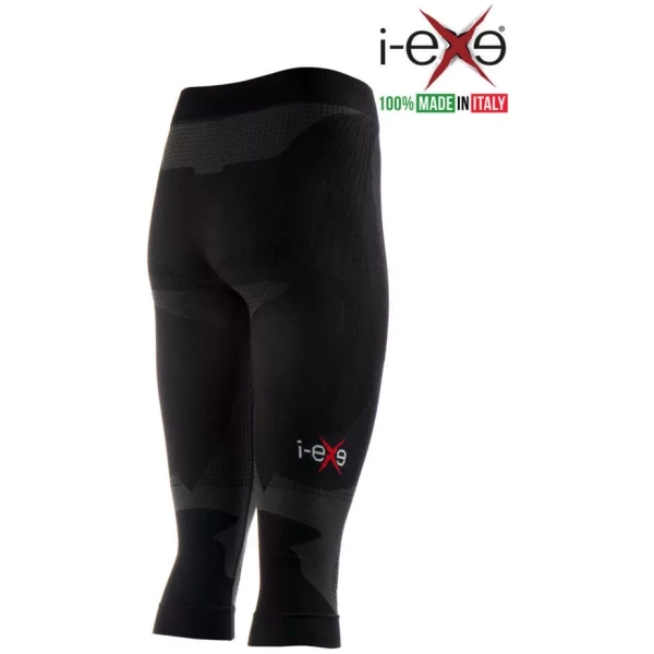 I-EXE Made in Italy – Collant Capri Multizone Compression Femme – Couleur : Noir Shorts et pantalons de compression