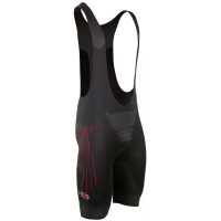 I-EXE Made in Italy - Multizone Compression Men's Cycling Shorts - Color: Black with Red