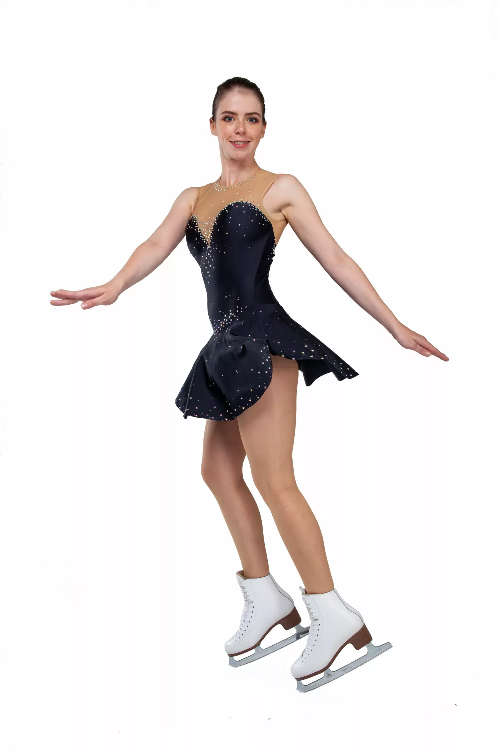 SGmoda Vestido de patinaje artístico Estilo: A22 / Negro Vestidos
