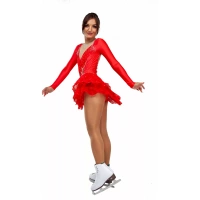 SGmoda Figure Skating Dress Style: A21 / Red Dresses