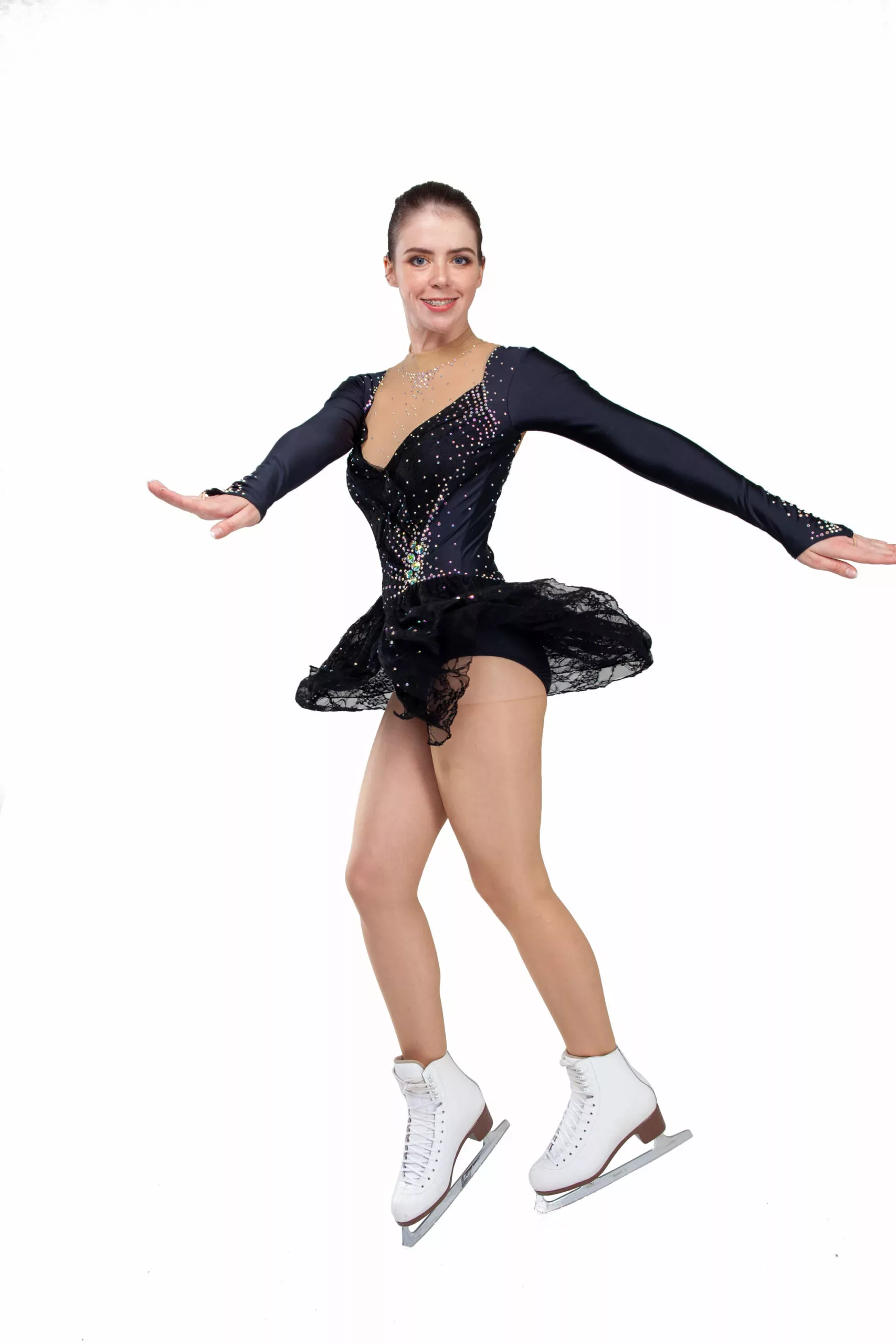 SGmoda Vestido de patinaje artístico Estilo: A21 / Negro Vestidos