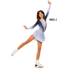 SGmoda Figure Skating Dress Style: Style: A11 / White to Gray