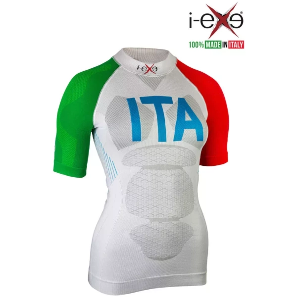 I-EXE Made in Italy – Camiseta de compresión de manga corta multizona – Edición limitada Italia Camisas y camisetas de compresión