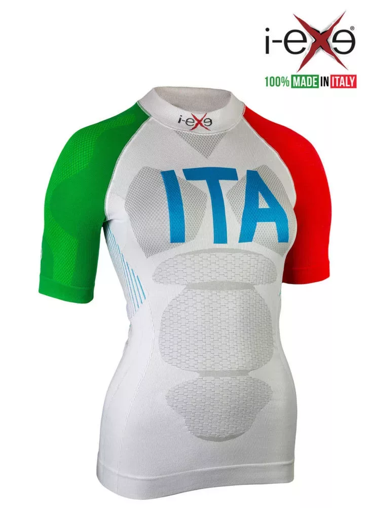 I-EXE Made in Italy – Camiseta de compresión de manga corta multizona – Edición limitada Italia Camisas y camisetas de compresión