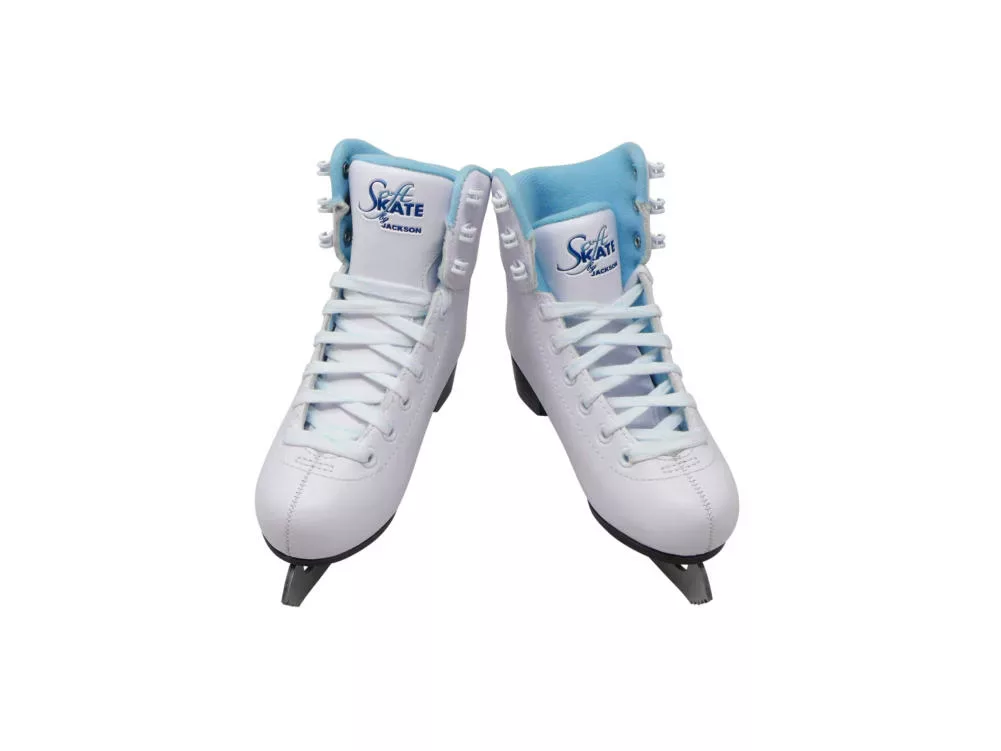 Jackson Ultima SoftSkate Damen-Schlittschuhe / Bundle mit Jackson-Tasche, Guardog Skate Guards / Blau Bündel