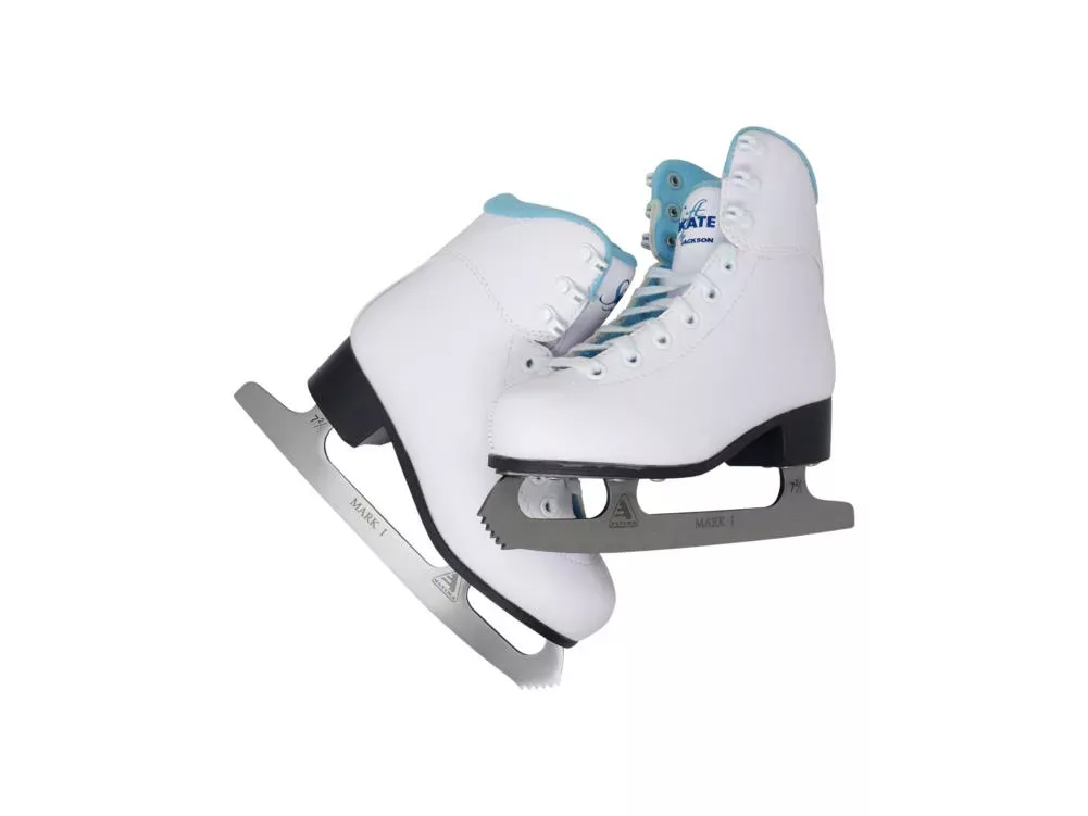 Jackson Ultima SoftSkate Womens’ Ice Skates / Bundle with Jackson Bag, Guardog Skate Guards / Blue Bundles