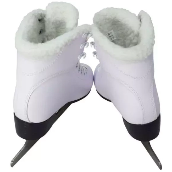 Jackson Ultima SoftSkate Patines de hielo para mujer / Paquete con bolsa Jackson, protectores de patines Guardog / Blanco manojos