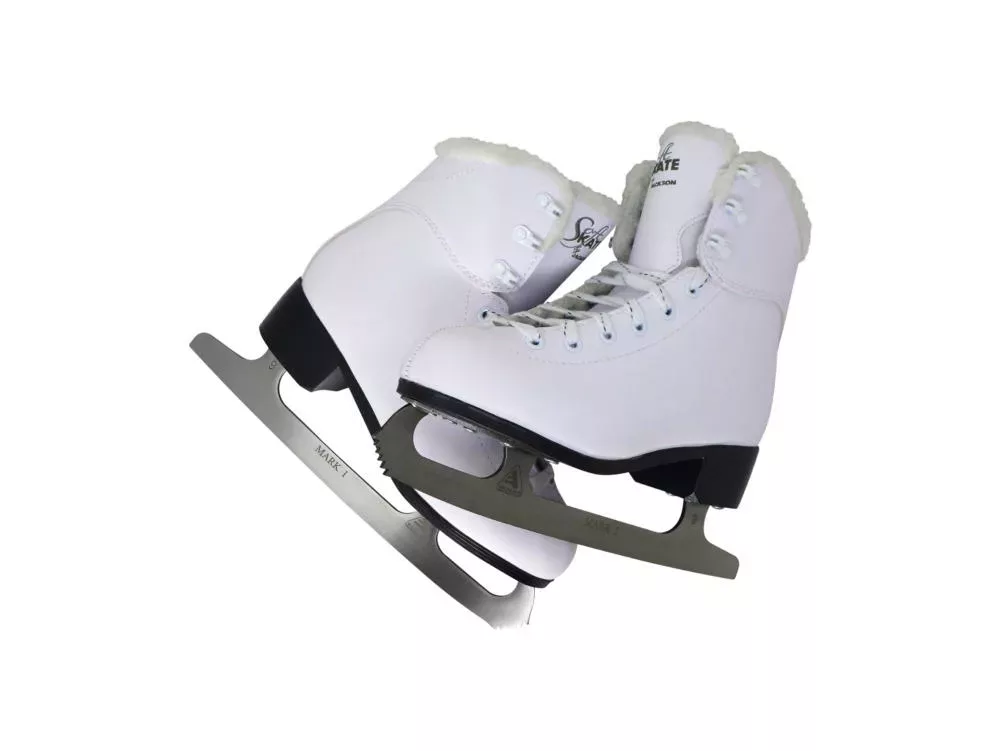 Jackson Ultima SoftSkate Patines de hielo para mujer / Paquete con bolsa  Jackson, Guardas para patines Guardog / Azul - SKATE GURU INC