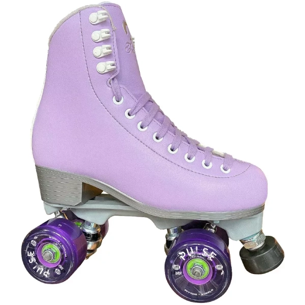 ATOM Jackson Finesse JR1054 Lila Quad-Rollschuhe – Nylonplatte – Outdoor-Quad-Rollschuhe Quad-Skates für Damen und Mädchen