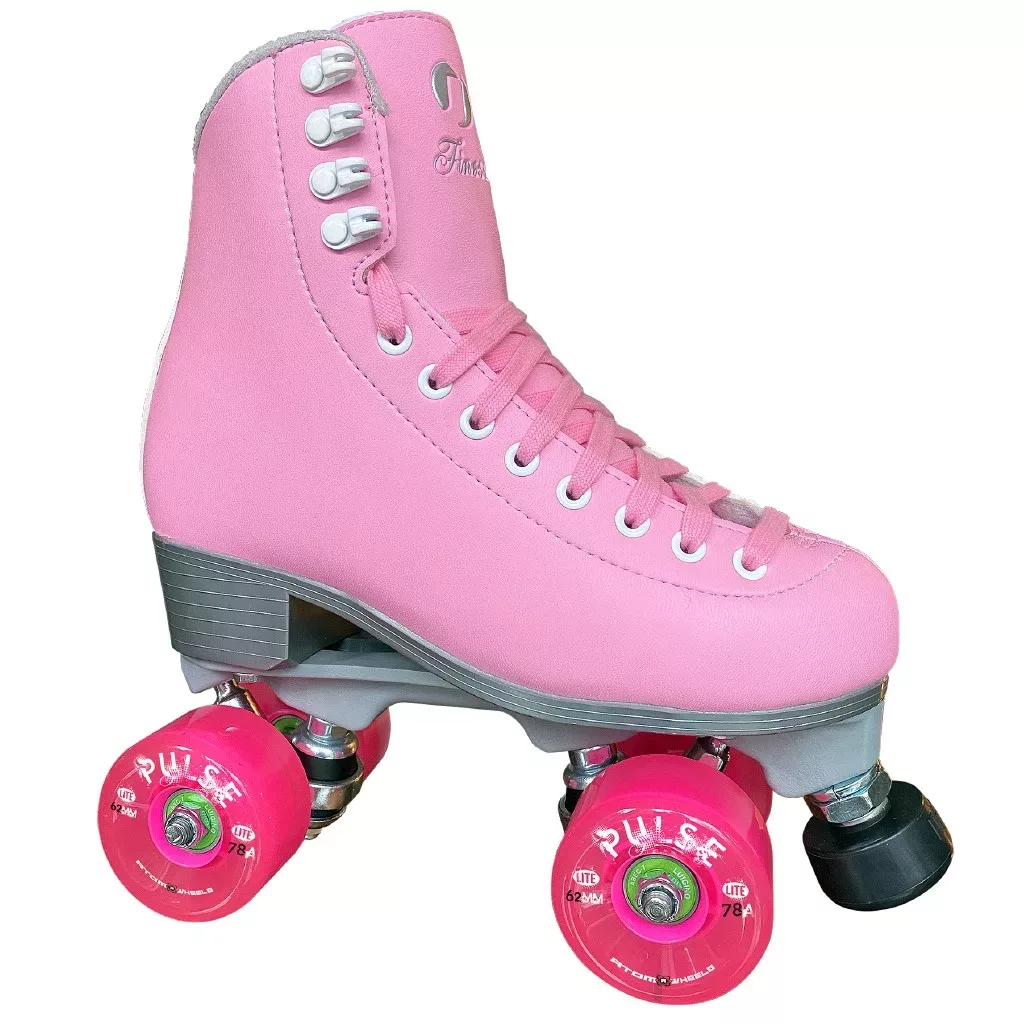 ATOM Jackson Finesse JR1054 Rosa Quad-Rollschuhe – Nylonplatte – Outdoor-Quad-Rollschuhe Quad-Skates für Damen und Mädchen